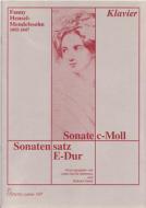 Sonate c-Moll und Sonatensatz E-Dur 