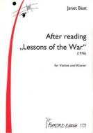 After Reading 'Lessons Of The War' 