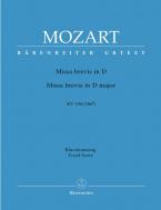 Missa brevis D-Dur KV 194 (186h) Standard