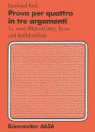 Prova per quattro in tre argomenti 