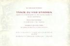Tänze zu vier Stimmen 