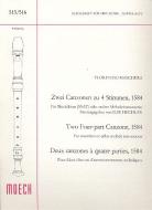 Zwei Canzonen zu vier Stimmen 