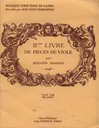 IIeme Livre de Pieces de Viole 