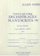 Vingt-quatre déchiffrages manuscrits (B) 