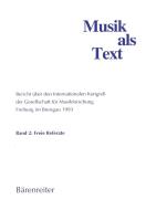 Bericht über den Internationalen Kongreß der Gesellschaft für Musikforschung Freiburg im Breisgau 1993. 2 
