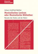 Musicalisches Lexicon oder Musicalische Bibliothec 