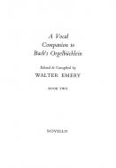A Vocal Companion To Bach's Orgelbüchlein Book 2 