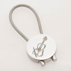 Schlüsselanhänger Geige (rund) 