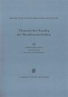 Thematischer Katalog der Musikhandschriften 10 