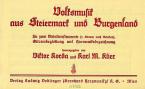 Volksmusik aus Steiermark und Burgenland Volksmusik aus Österreich 