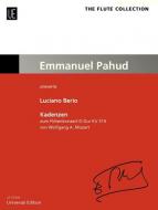 Kadenzen zum Flötenkonzert in D-Dur, KV 314 von Wolfgang A. Mozart 