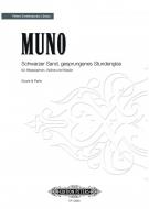 Schwarzer Sand, gesprungenes Stundenglas 