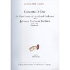 Konzert D-Dur für Horn, 2 Flöten, 2 Violinen, Viola und Basso (Erstdruck) 