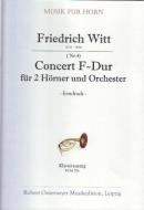 Concert F-Dur für 2 Hörner und Orchester Nr. 4 (Erstdruck) 