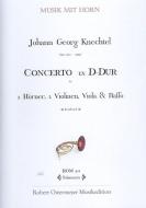 Concerto ex D-Dur für 2 Hörner, 2 Violinen, Viola, Basso (um 1750) (Erstdruck) 