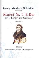 Konzert für 2 Hörner und Orchester Nr. 3 E-Dur (Erstdruck) 