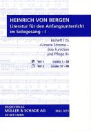 Literatur für den Anfangsunterricht im Sologesang 1 