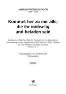 Kommet her zu mir alle, die ihr mühselig und beladen seid 