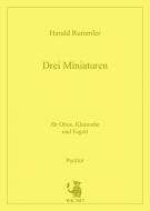 Drei Miniaturen für Oboe, Klarinette und Fagott 