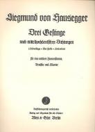 Drei Gesänge nach mittelhochdeutschen Dichtungen 