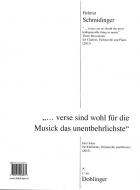 verse sind wohl für die Musick das unentbehrlichste 