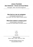 Was Gott tut das ist wohlgetan 