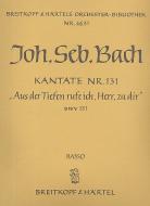 Kantate Nr. 131 "Aus der Tiefen rufe ich, Herr, zu dir (Out of darkness call I, Lord, to Thee)" für Soli (SATB), gemischten Chor (SATB) und Orchester 