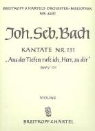 Kantate Nr. 131 "Aus der Tiefen rufe ich, Herr, zu dir (Out of darkness call I, Lord, to Thee)" für Soli (SATB), gemischten Chor (SATB) und Orchester 