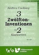 Drei Zwölfton-Inventionen für 2 Klarinetten 