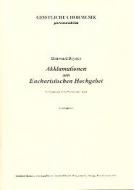 Akklamationen zum Eucharistischen Hochgebet 
