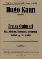 1. Quintett fis-Moll op. 28 