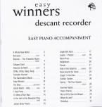 Easy Winners - Piano Accompaniment for Descant Recorder 