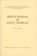 Briefe Busonis an Edith Andreae 