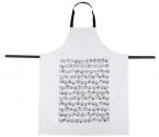 Schürze Notenblatt weiß 