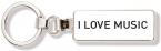 Schlüsselanhänger 'I Love Music' weiß (5 Stück) 