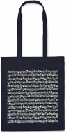 Tragtasche Notenblatt navy lang 