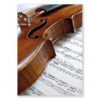 Postcard Violin/Sheet music (1 card) 