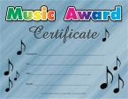 Music Award Certificate 