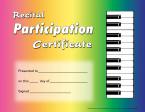 Recital Participation Certificate 