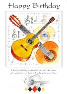 Greetings Card - Guitar Design 