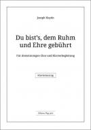 Du bists dem Ruhm und Ehre geb 