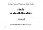 Grifftabelle für die Alt-Blockflöte 
