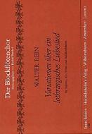 Variationen über ein lothringisches Liebeslied 