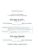 Ich spür in mir ... 