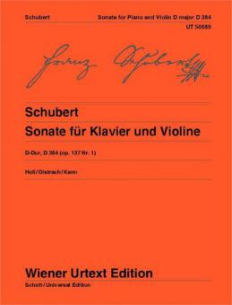 Sonate (Sonatine) D-Dur op. 137/1 D 384 von Franz Schubert 