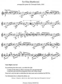 Für Elise von Ludwig van Beethoven (Download) 