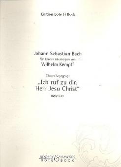 Choralvorspiel BWV 639 von Johann Sebastian Bach 