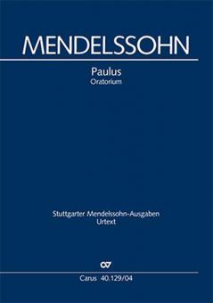 Paulus op. 36 - Klavierauszug, deutsch von Felix Mendelssohn Bartholdy 