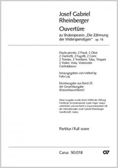 Ouvertüre zu Shakespeares Die Zähmung der Widerspenstigen op. 18