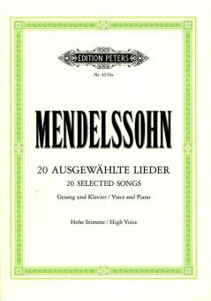 20 ausgewählte Lieder von Felix Mendelssohn Bartholdy 